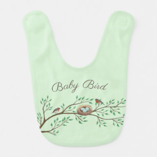 Robin Birds Nest Eggs Spring Baby Shower Bib