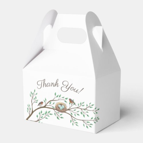 Robin Birds Nest Eggs Spring Baby Shower Favor Boxes