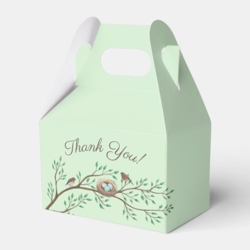 Robin Birds Nest Eggs Spring Baby Shower Favor Boxes