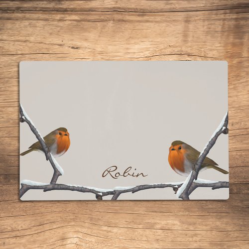 Robin Birds on Branch Natural Placemat