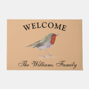 Robin Birds Songbird Nature Wildlife Cute Doormat