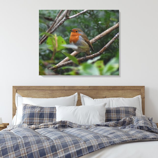 Robin Canvas Print (Insitu(Bedroom))