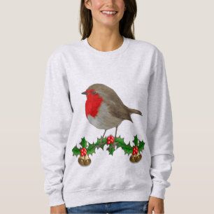 Robin Christmas Jumper Style Design Sweatshirt