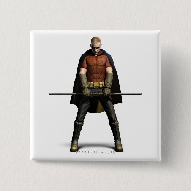 Robin Color Pinback Button (Front)