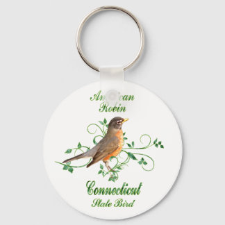 Robin Connecticut State Bird Keychain