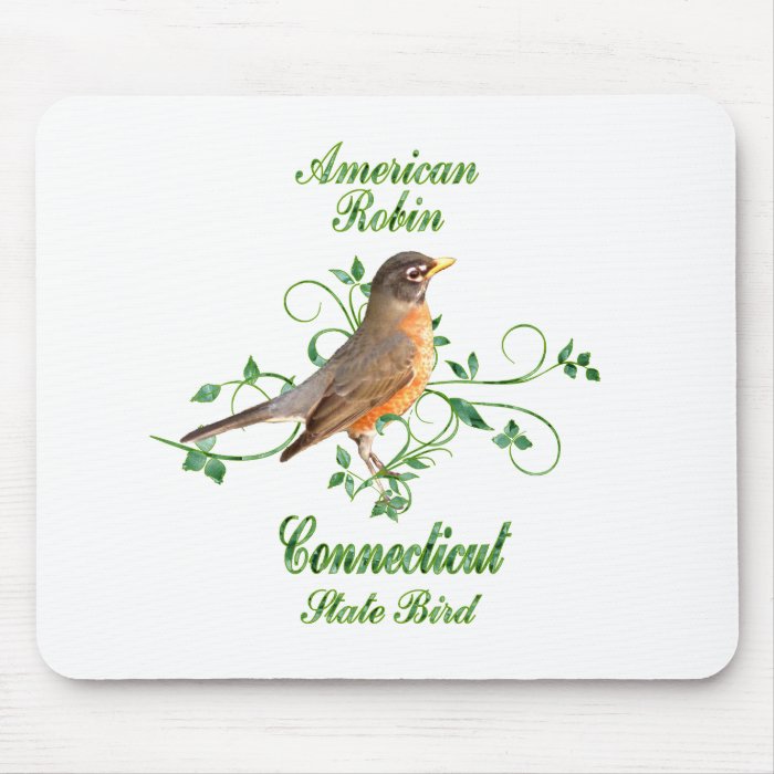 Robin Connecticut State Bird Mouse Pads