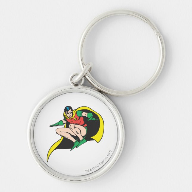 Robin Crouches Keychain (Front)