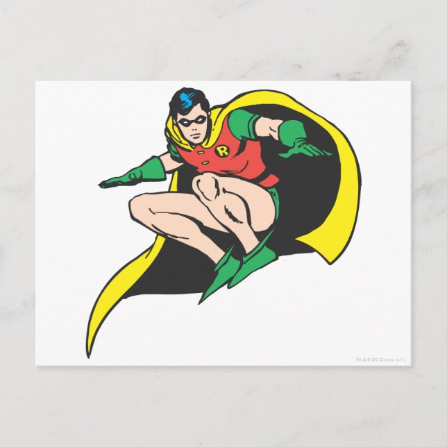 Robin Crouches Postcard (Front)
