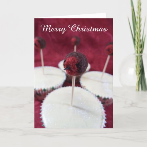 Robin Cupcakes Christmas Card