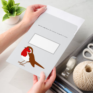 Robin Design Any Colour Background Envelope Mailers