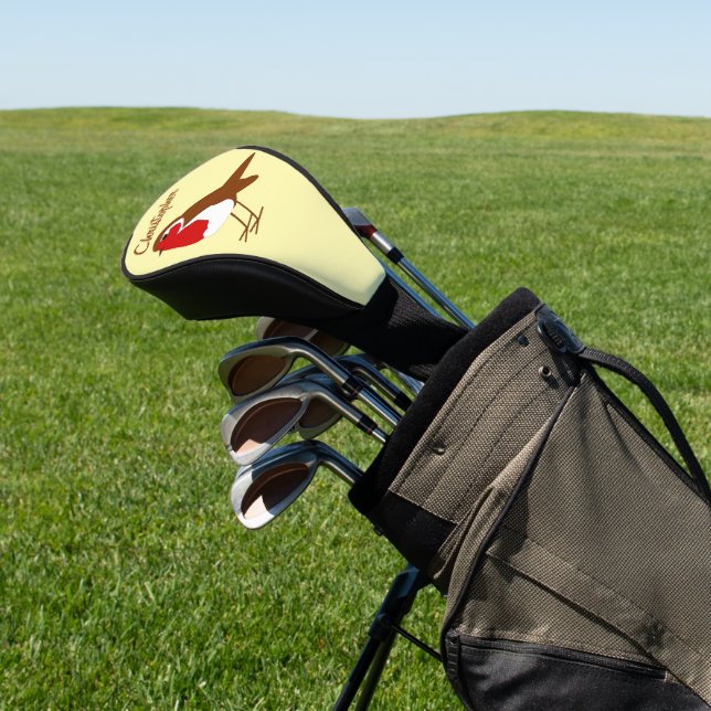 Robin Design Golf Head Cover (In Situ)