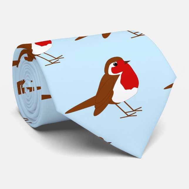 Robin Design Neck Tie (Rolled)