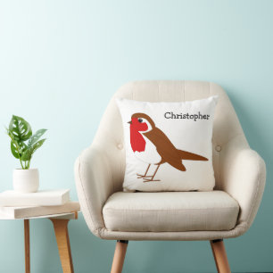 Robin Design Personalised Throw Pillow