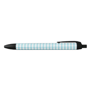 Robin Egg Blue and White Chevron Pattern Classic Pen