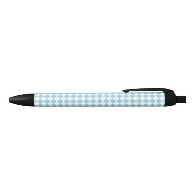 Robin Egg Blue and White Chevron Pattern Classic Pen (Top)