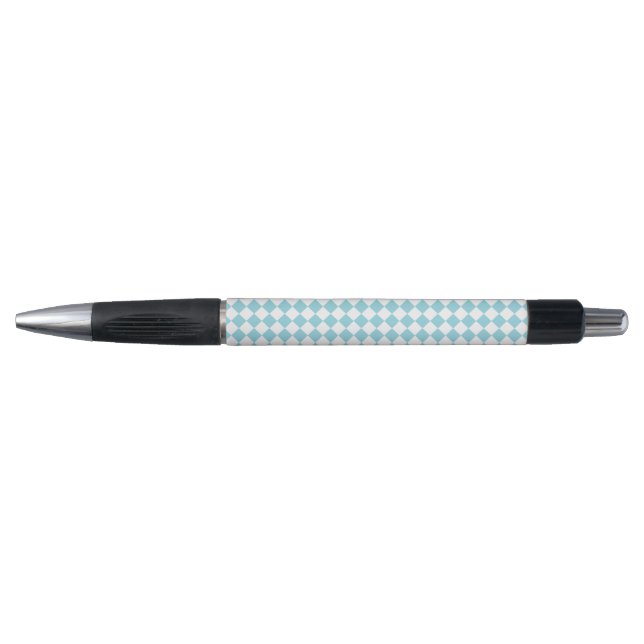 Robin Egg Blue and White Chevron Pattern Emmy Pen (Front)