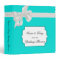 Robin Egg Blue and White Ribbon Wedding Binder