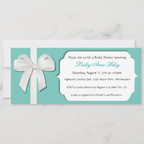 Robin Egg Blue Custom Bridal Shower Invites