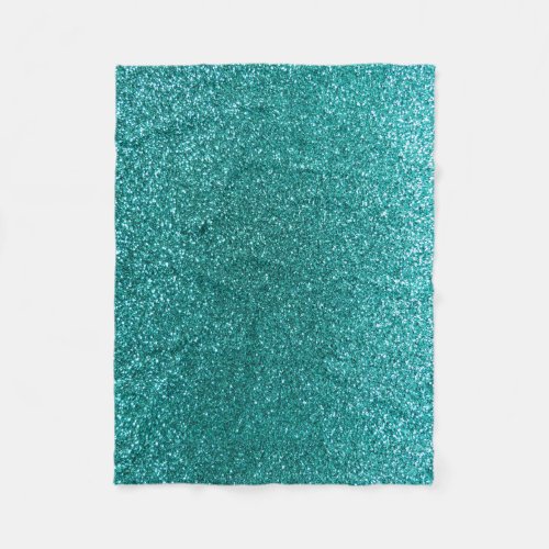 Robin egg blue glitter fleece blanket