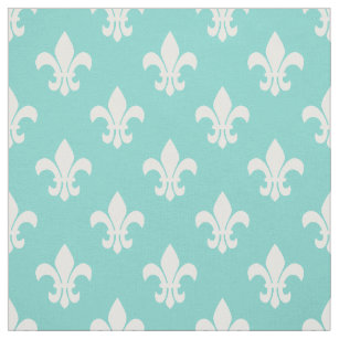  Spoonflower Fabric - Fleur De Lis Blue White Gothic Medieval  French Printed on Petal Signature Cotton Fabric by The Yard - Sewing  Quilting Apparel Crafts Decor