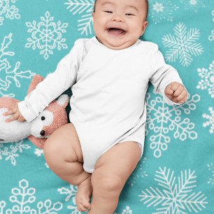 Robin Egg Blue White Snowflake Pattern Fleece Blanket