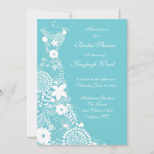 Robin egg custom bridal shower invite