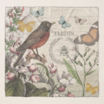 Robin Elegant Bird Butterfly French Art Scarf<br><div class="desc">Discover the charm of a bygone era with this exquisite original collage, meticulously crafted from antique ephemera. Featuring a beautifully rendered robin perched amidst lush botanical illustrations, this design evokes the tranquility of a vintage garden. Delicate butterflies flutter around, while a classic bumblebee is encircled by a laurel wreath. The...</div>