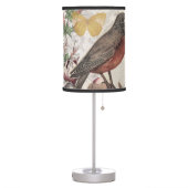 Robin Elegant Bird Butterfly French Art Table Lamp (Left)
