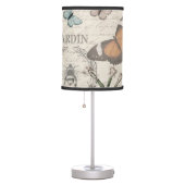 Robin Elegant Bird Butterfly French Art Table Lamp (Right)