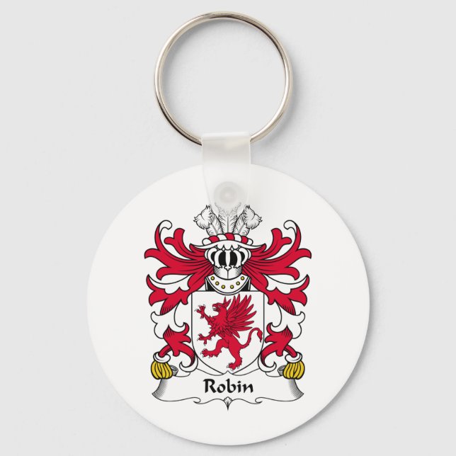 Robin Family Crest Keychain (Front)