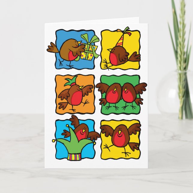 Robin fun holiday card (Front)
