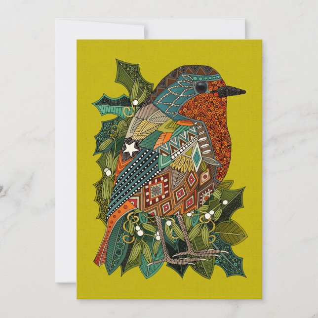 robin garden chartreuse holiday card (Front)