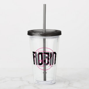 Robin Hi-Tech Name Graphic Acrylic Tumbler