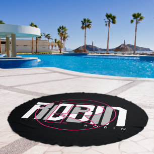Robin Hi-Tech Name Graphic Beach Towel