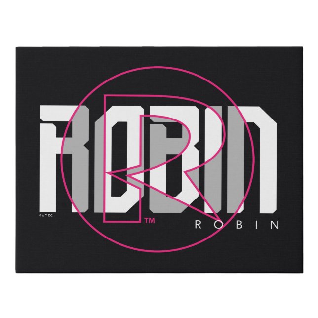 Robin Hi-Tech Name Graphic Faux Canvas Print (Front)