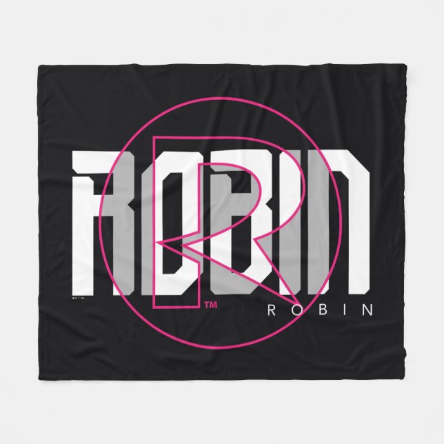 Robin Hi-Tech Name Graphic Fleece Blanket (Front (Horizontal))
