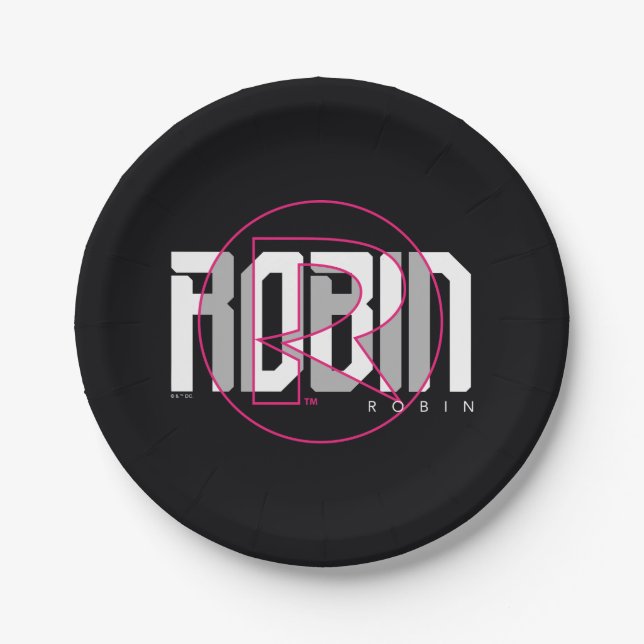 Robin Hi-Tech Name Graphic Paper Plates (Front)