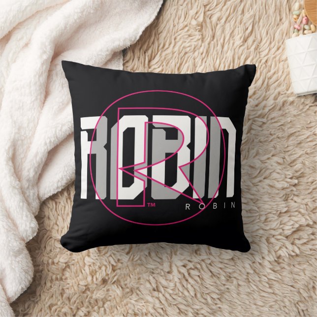 Robin Hi-Tech Name Graphic Throw Pillow (Blanket)