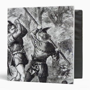 Robin Hood and Little John 3 Ring Binder