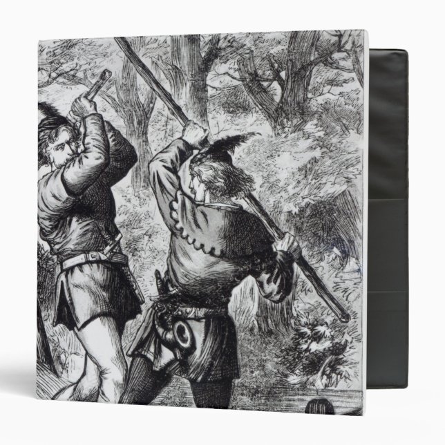 Robin Hood and Little John 3 Ring Binder (Front/Inside)
