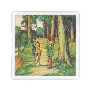 Robin Hood And Little John Acrylic Tray