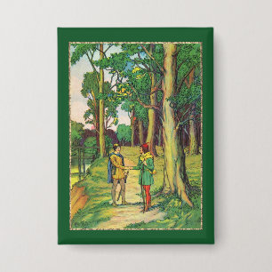 Robin Hood And Little John Button