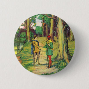 Robin Hood And Little John Button