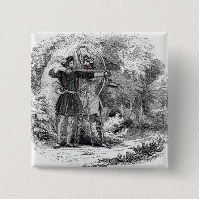 Robin Hood and Little John Button (Front)