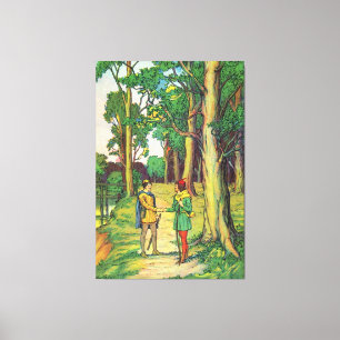 Robin Hood And Little John Canvas Print