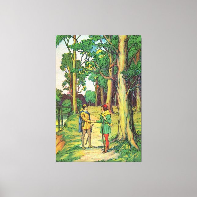 Robin Hood And Little John Canvas Print (Front)