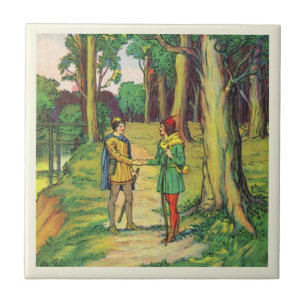 Robin Hood And Little John Ceramic Tile