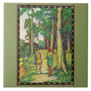 Robin Hood And Little John Ceramic Tile