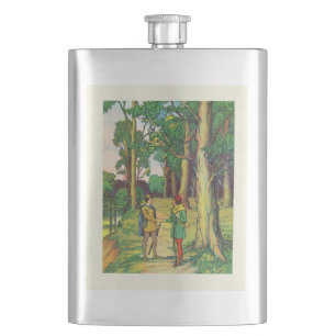 Robin Hood And Little John Flask
