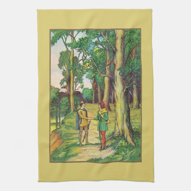 Robin Hood And Little John Kitchen Towel (Vertical)